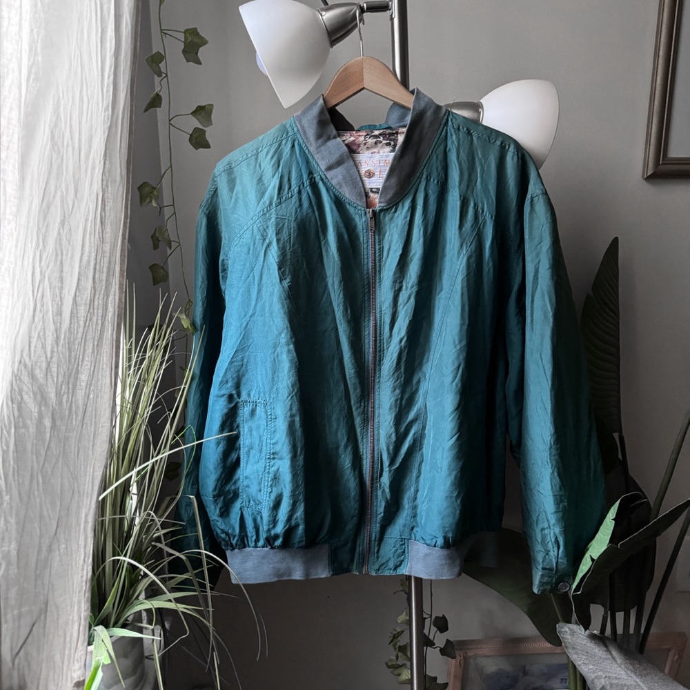 silk bomber jacket